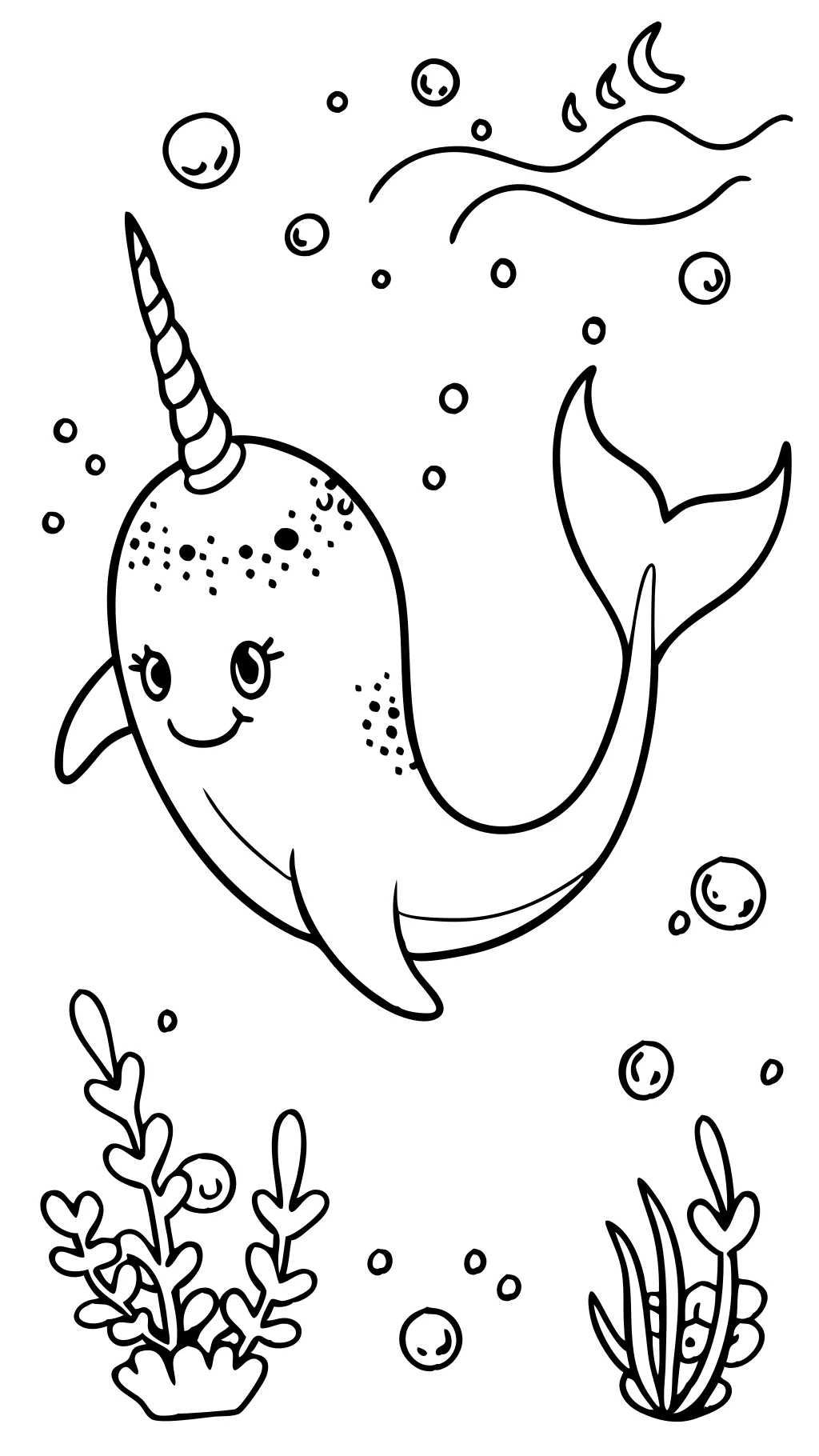 coloring pages narwhal